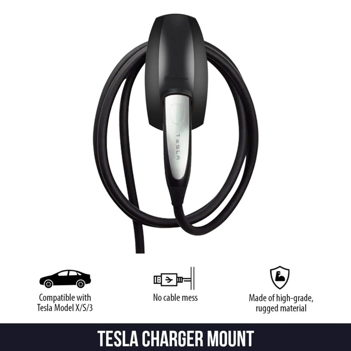 Lectron Portable Level 2 Tesla Charger   Charger Mount Bundle | 240V | 40 Amp | NEMA 14-50