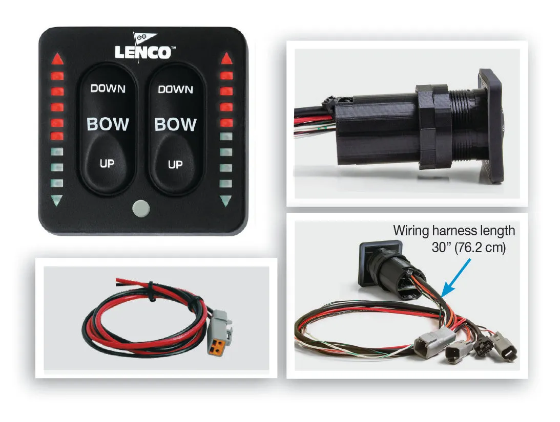 Lenco LED Integrated Indicator Switch with Pigtail for Single Actuator Systems