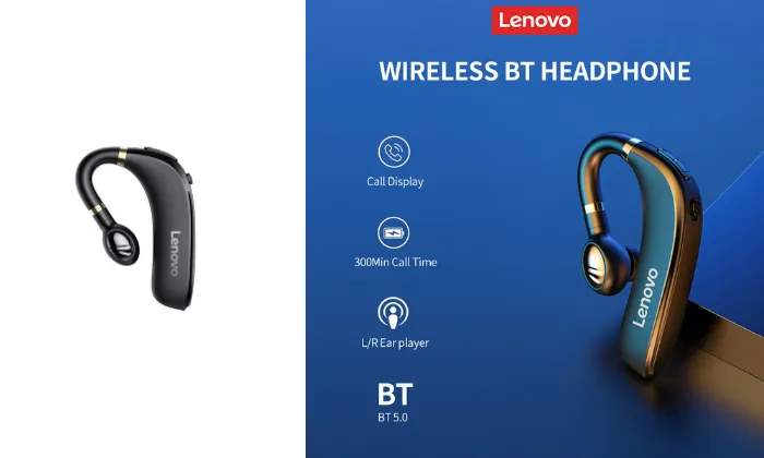 Lenovo HX106 Wireless BT Headphone Single Ear Headset