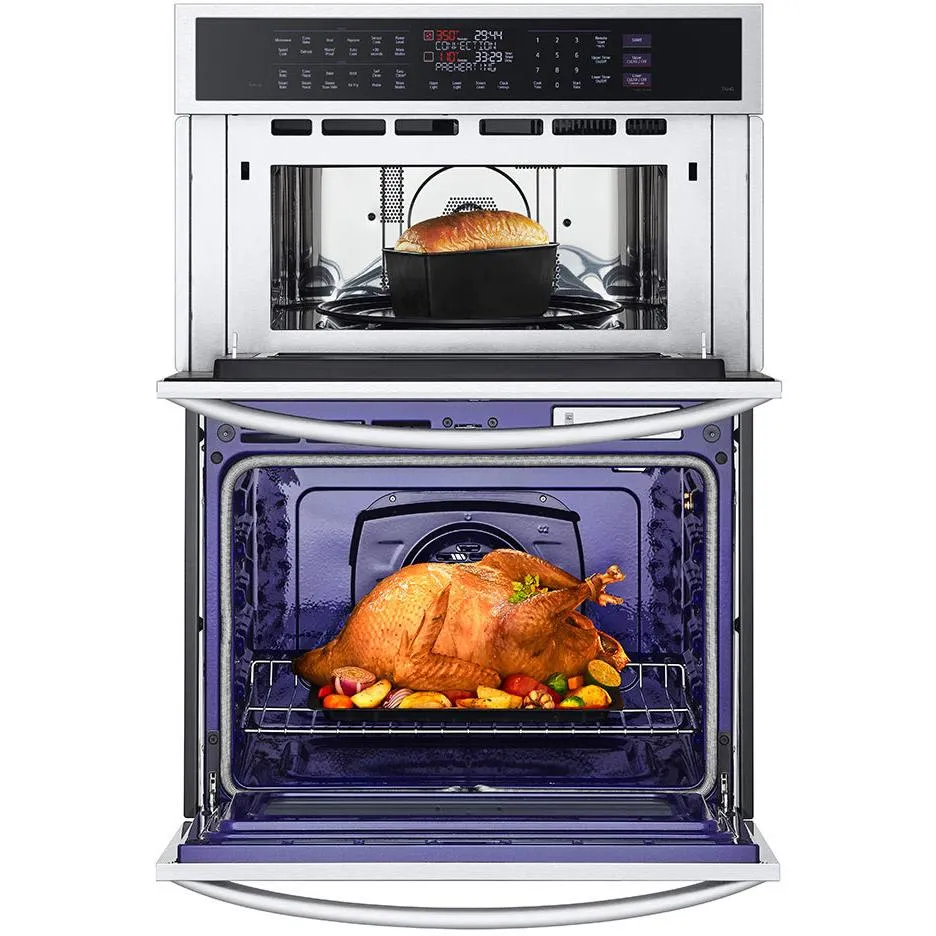 LG 30-inch, 6.4 cu.ft. Built-in Combination Wall Oven with ThinQ® Technology WCEP6427F