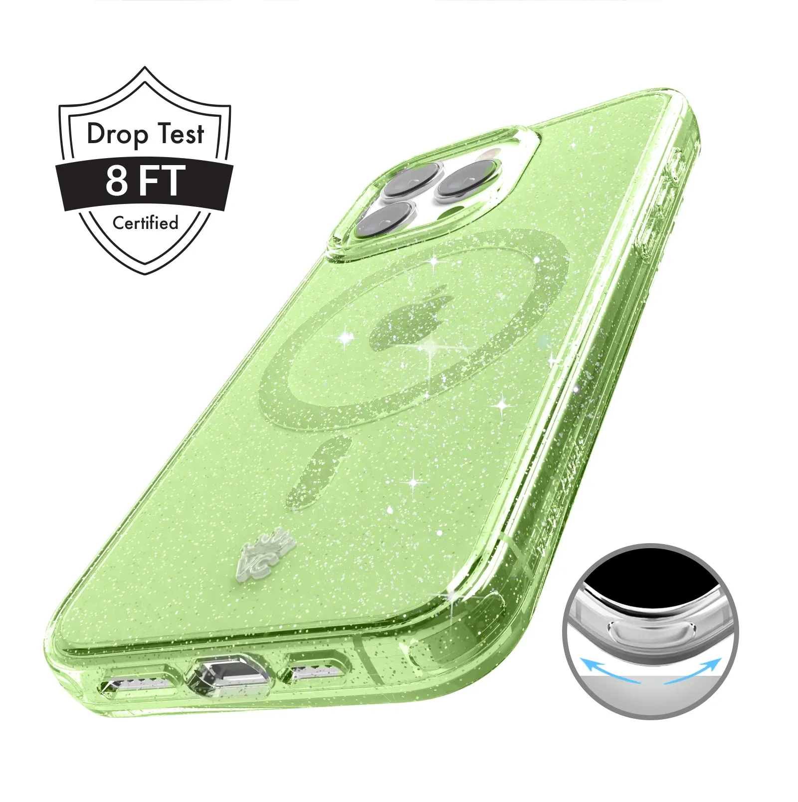 Lime Stardust Glitter iPhone Case