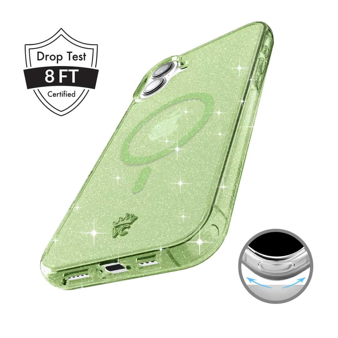 Lime Stardust Glitter iPhone Case