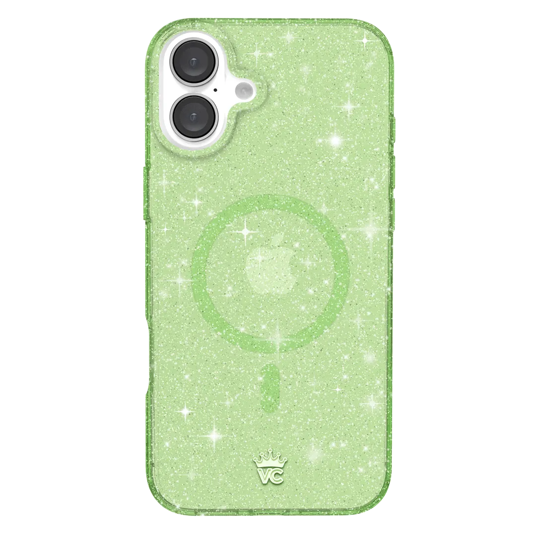 Lime Stardust Glitter iPhone Case