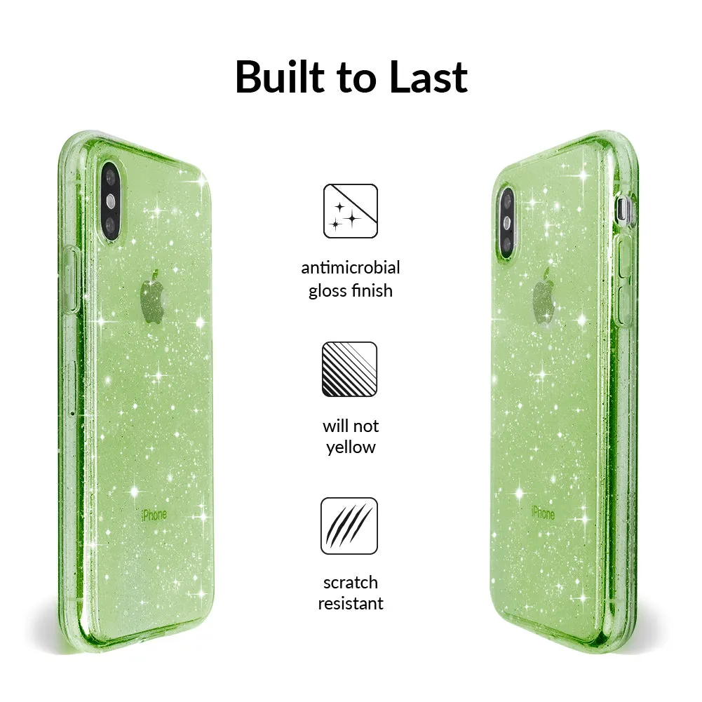 Lime Stardust Glitter iPhone Case