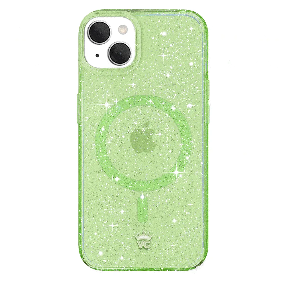 Lime Stardust Glitter iPhone Case