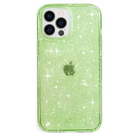 Lime Stardust Glitter iPhone Case