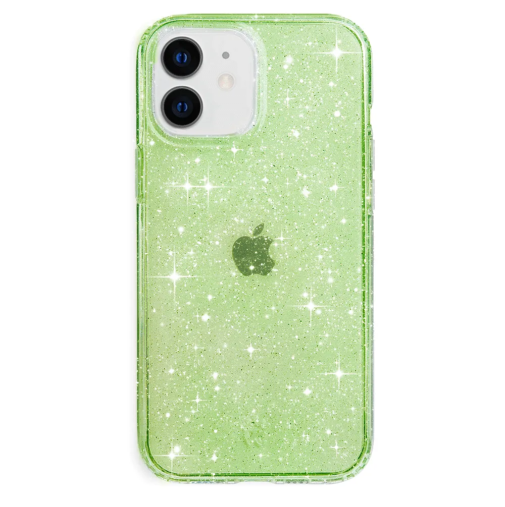 Lime Stardust Glitter iPhone Case