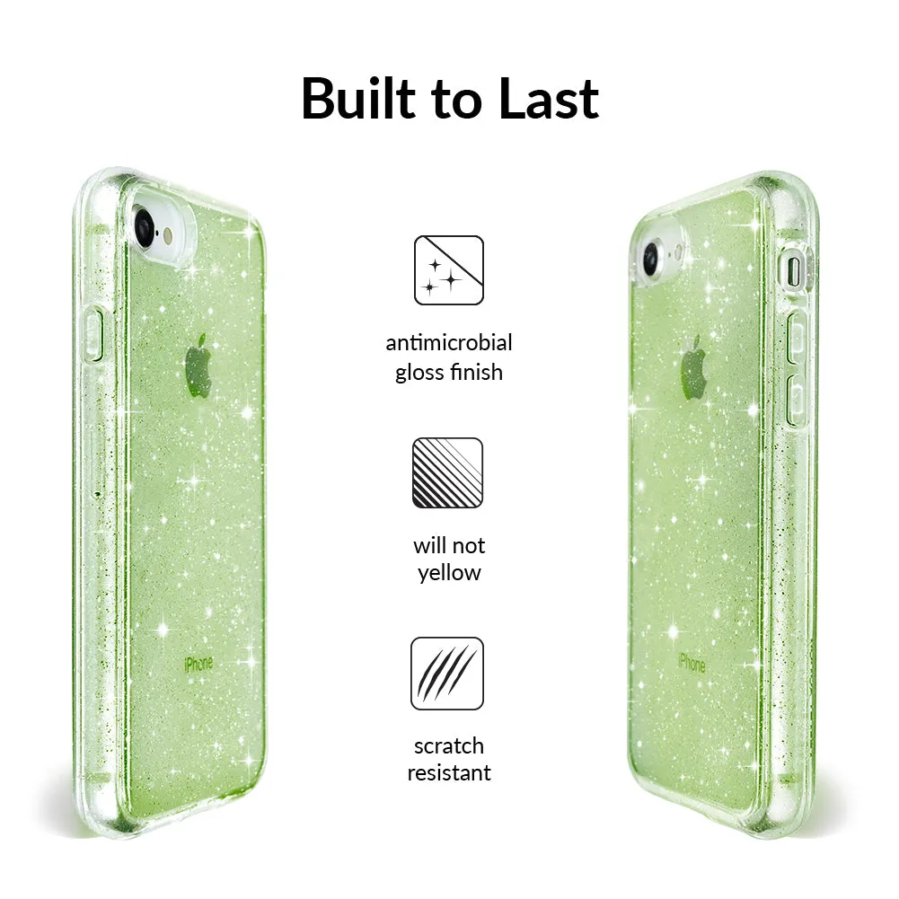 Lime Stardust Glitter iPhone Case