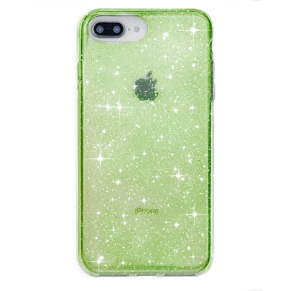 Lime Stardust Glitter iPhone Case