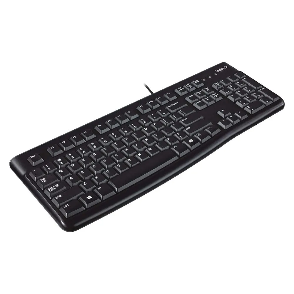 Logitech K120 Plug and Play USB Standard Wired Keyboard with Spill Resistant Design