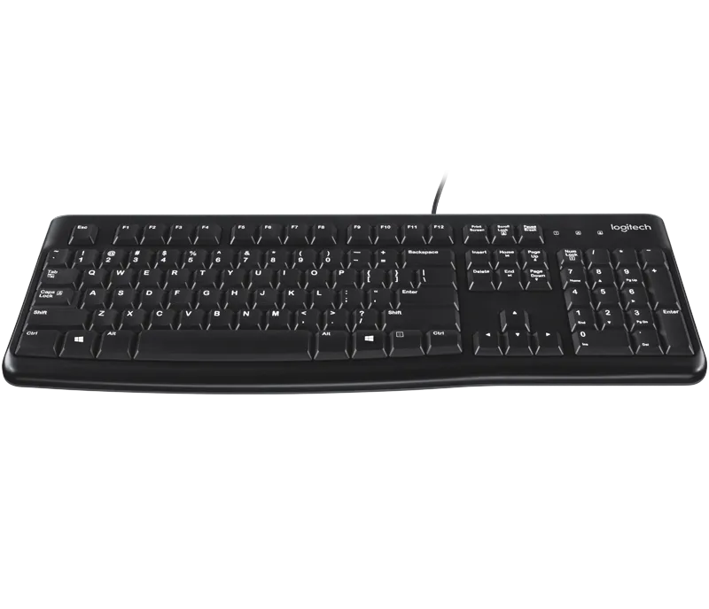 Logitech K120 USB Wired Keyboard | USB Plug-and-Play | Full-Size | Spill-Resistant (920-002582)