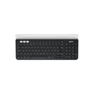 Logitech K780 Multi-Device Wireless Keyboard - Wireless Connectivity - Bluetooth - USB Interface - QWERTY Layout - Desktop Computer, Smartphone, Tablet - Mac, Android, iOS - White