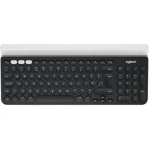 Logitech K780 Multi-Device Wireless Keyboard - Wireless Connectivity - Bluetooth - USB Interface - QWERTY Layout - Desktop Computer, Smartphone, Tablet - Mac, Android, iOS - White