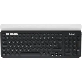 Logitech K780 Multi-Device Wireless Keyboard - Wireless Connectivity - Bluetooth - USB Interface - QWERTY Layout - Desktop Computer, Smartphone, Tablet - Mac, Android, iOS - White