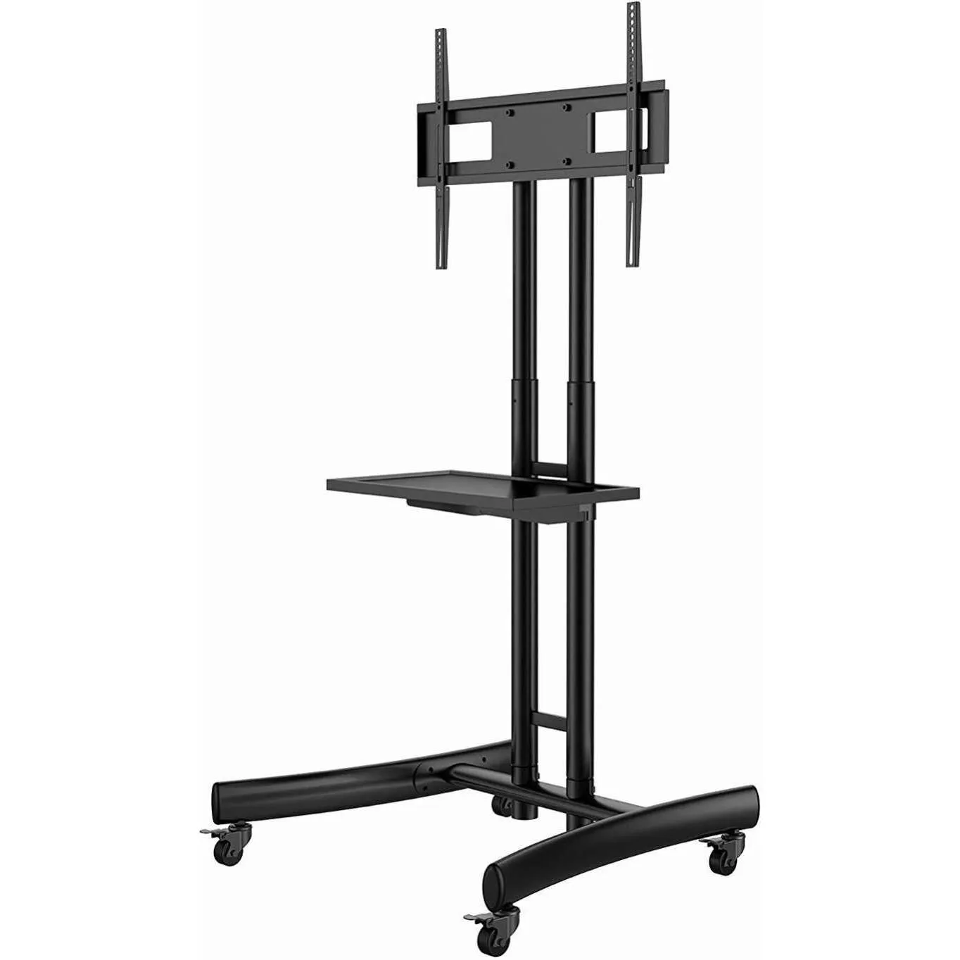 Lorell/Rocelco 32"-61" Mobile TV Cart for Flat Screens and Monitors with A/V shelf, R BSTC