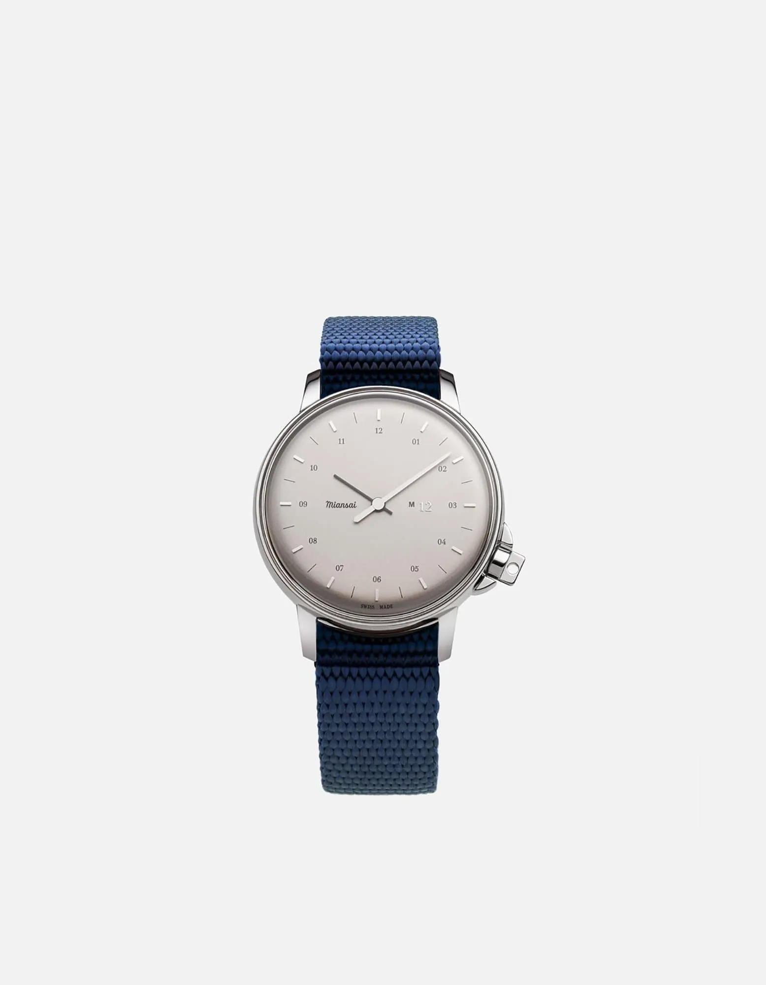 M12 Swiss Silver Navy Blue Nylon