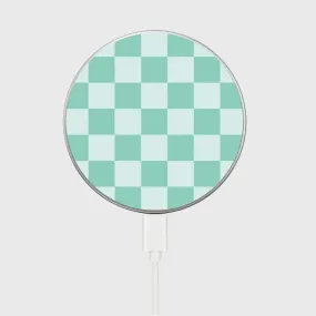 MagSafe Fast Wireless Charger - Green Checkerboard