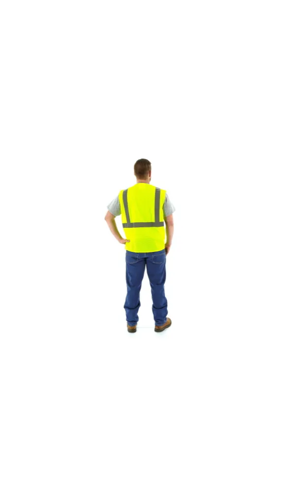 Majestic 75-3201 Hi-Vis Mesh Vest ANSI 2 R