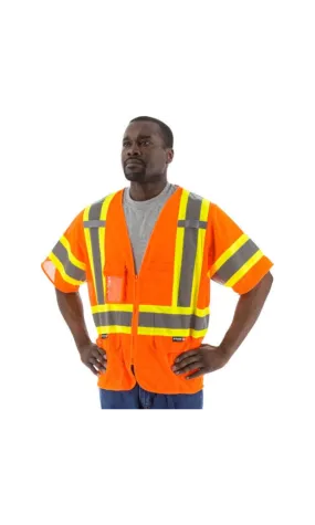 Majestic 75-3302 Hi-Vis Vest Mesh DOT Stripping ANSI 3 R