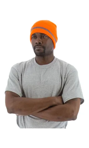 Majestic 75-8202 Hi-Vis Orange Beanie with Reflective Striping [10 count]