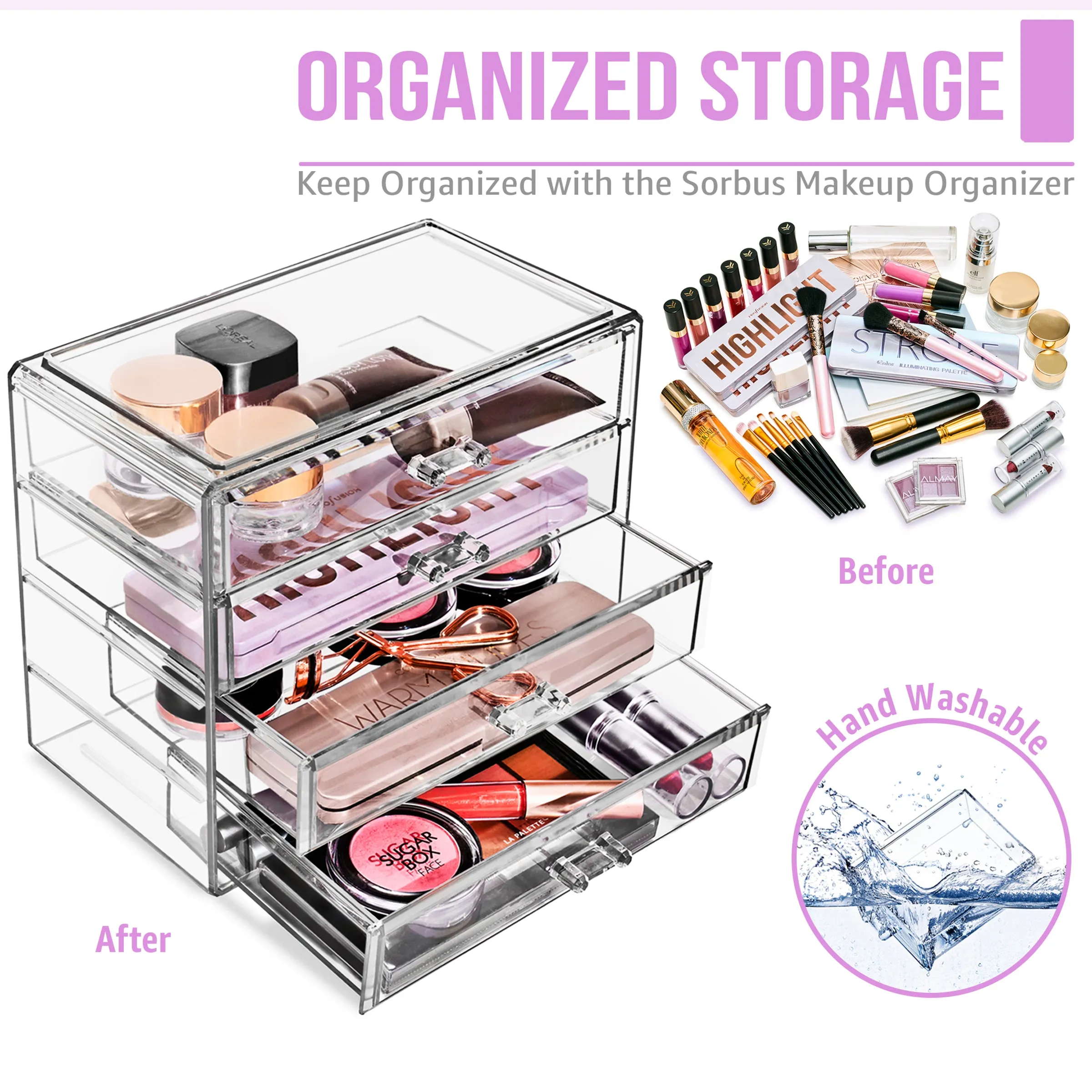 Makeup Organizer Case (4 Drawers)