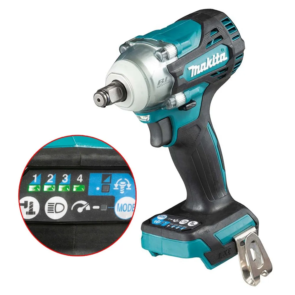 Makita DTW300Z 18V Brushless 1/2" Impact Wrench with 1 x 5.0Ah Battery Charger & Tool Bag