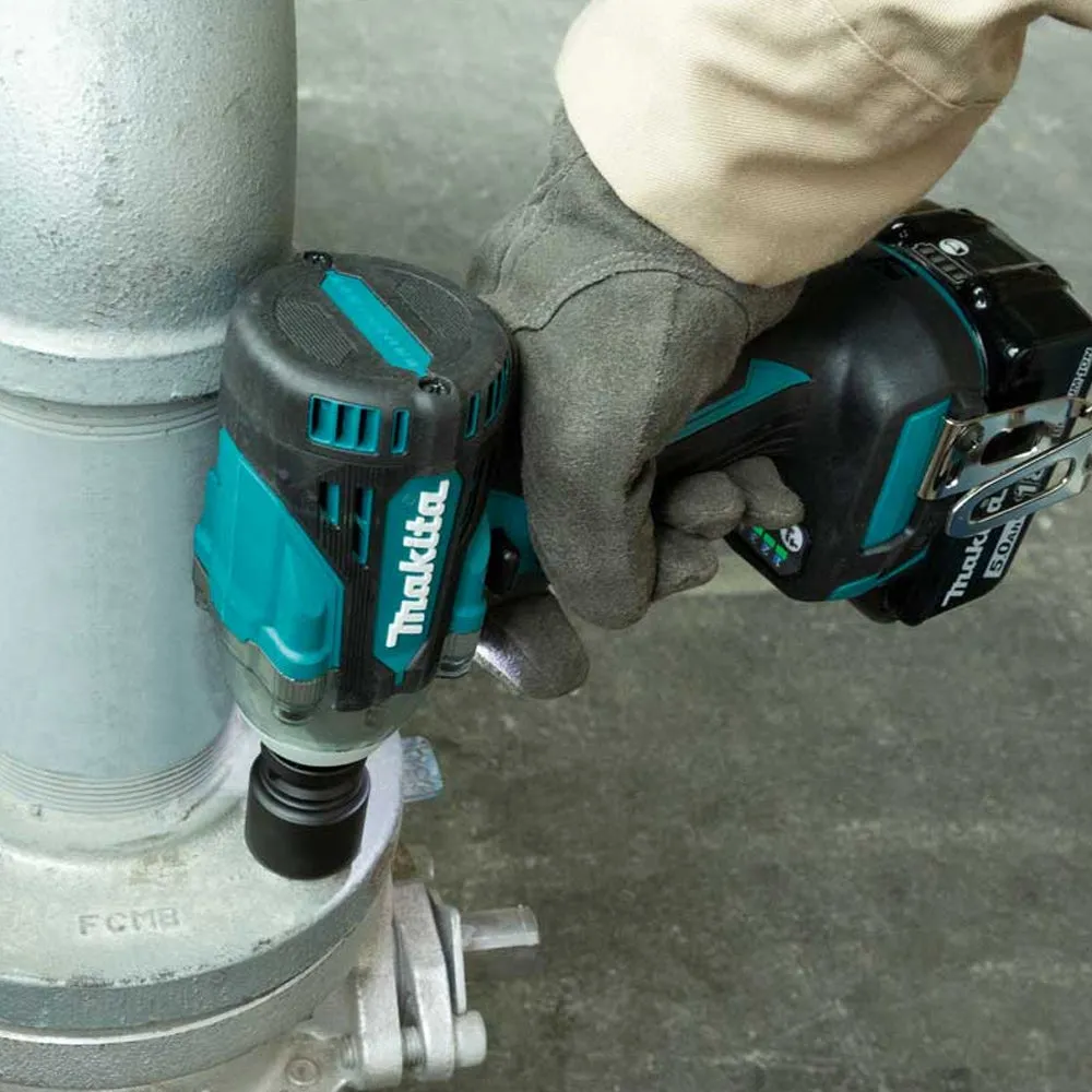 Makita DTW300Z 18V Brushless 1/2" Impact Wrench with 1 x 5.0Ah Battery Charger & Tool Bag