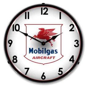 Mobilgas Aircraft Backlit LED Clock