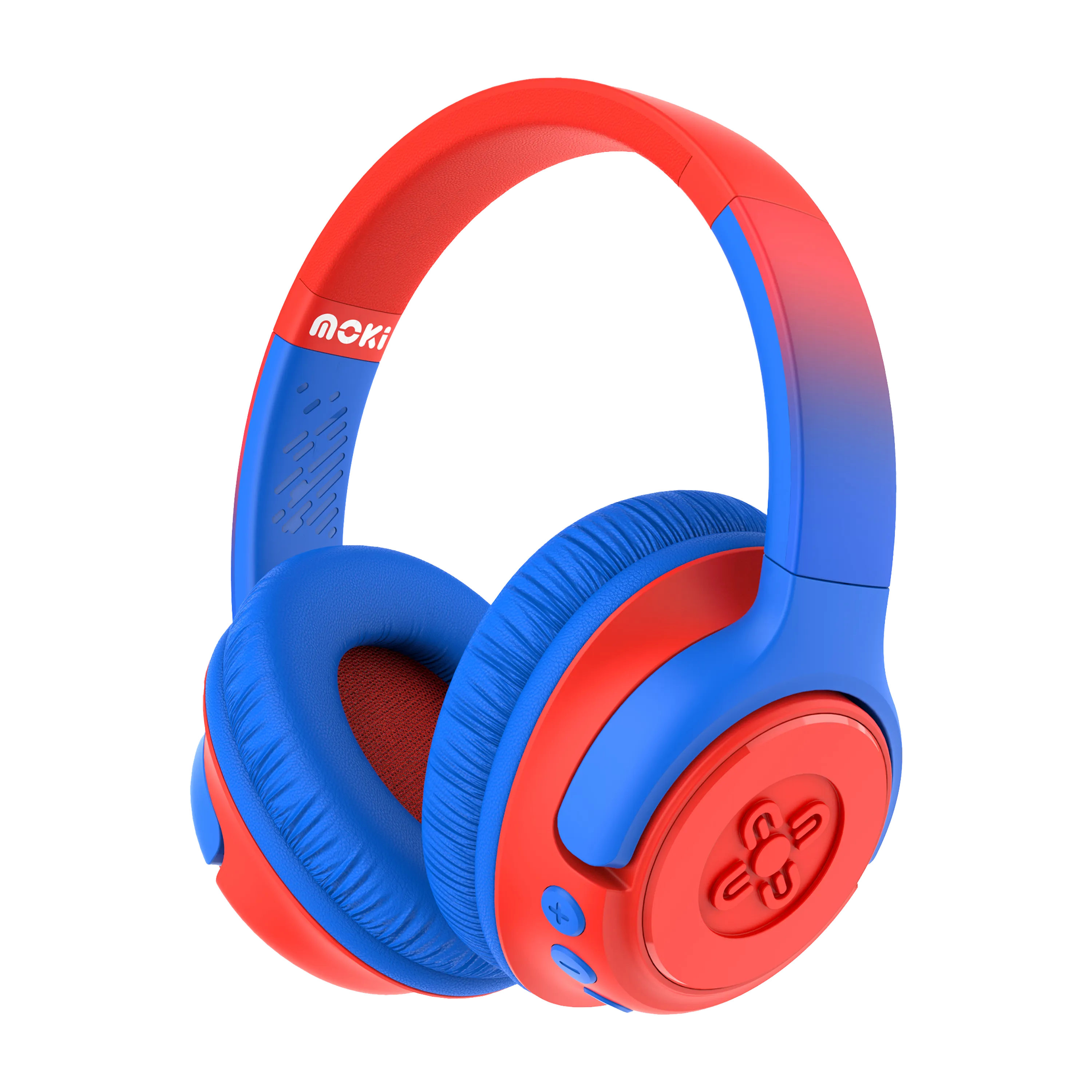 Moki Mixi Kids Volume Limited Wireless Headphones - Blue Red