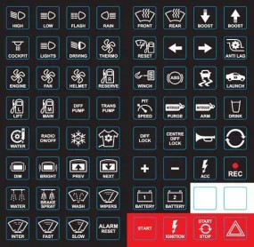 MoTeC Keypad Label Sheets