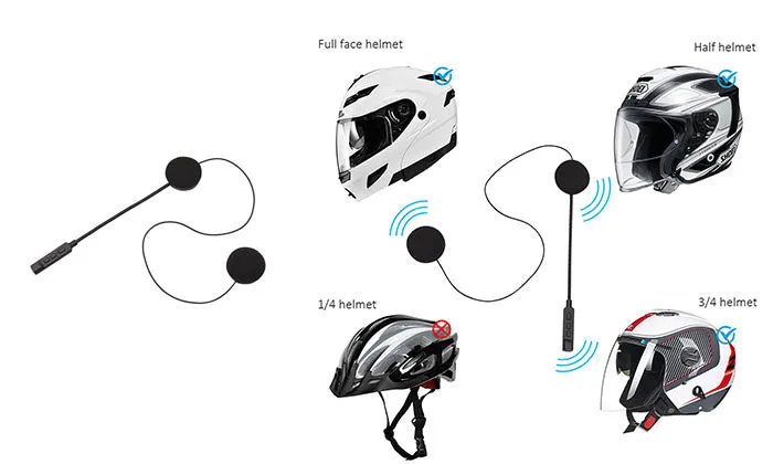 MT02 Wireless Motorcycle Helmet Headset