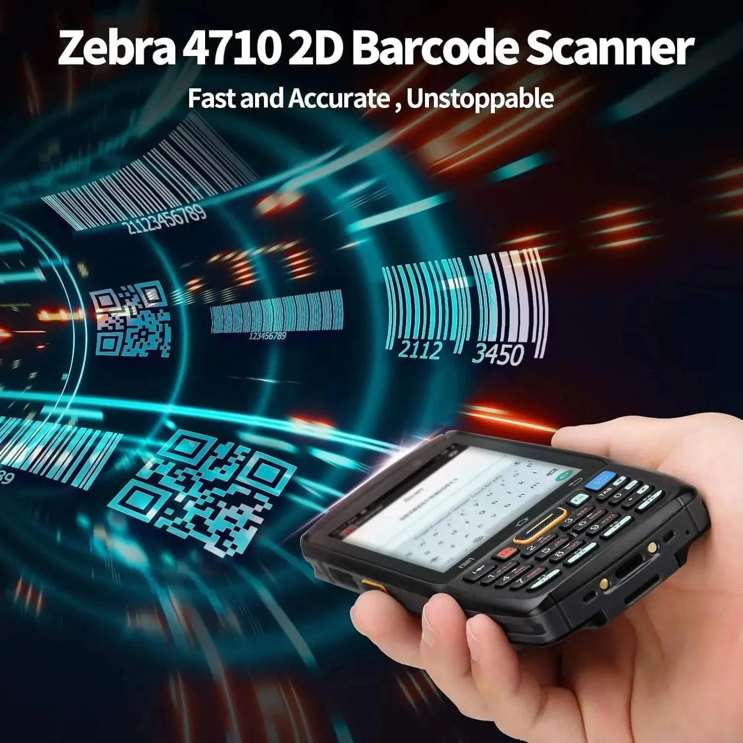 MUNBYN 082 Android Barcode Scanner with SE4710 Zebra Scanner