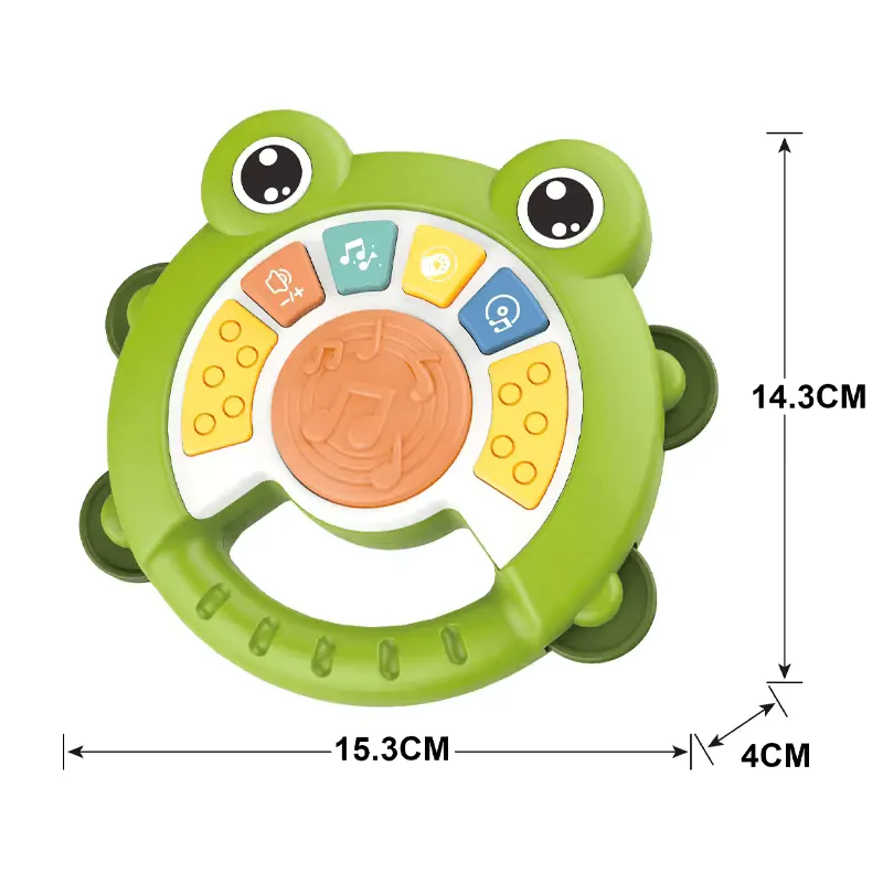 Music Puzzle Frog Rattle Hand Drum