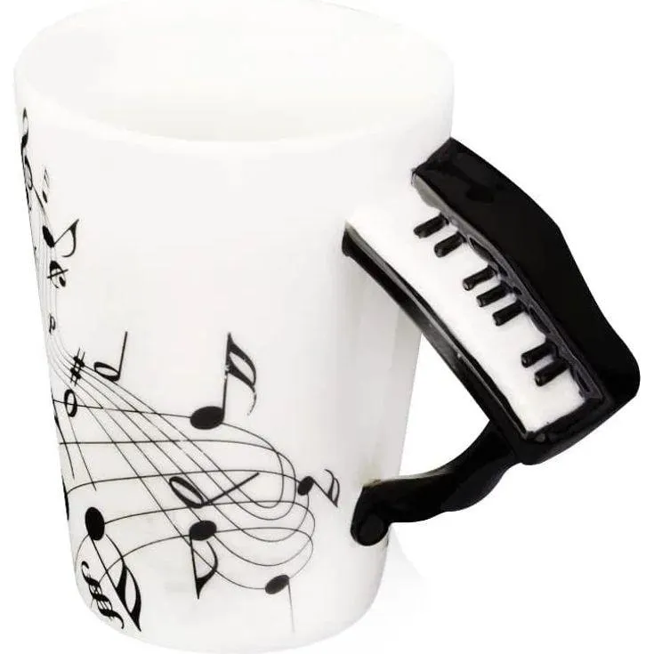 Music Themed Mug/Cup with Keyboard Handle