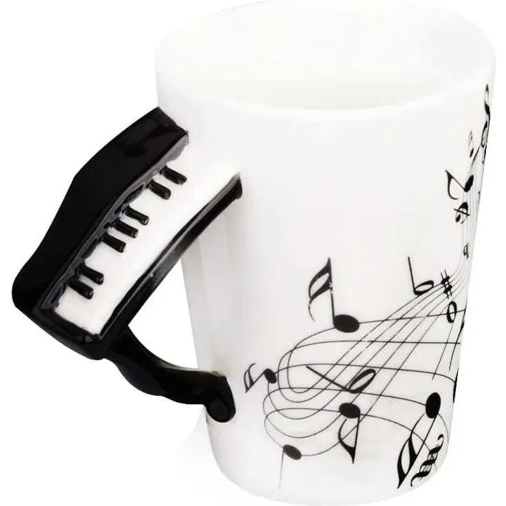 Music Themed Mug/Cup with Keyboard Handle