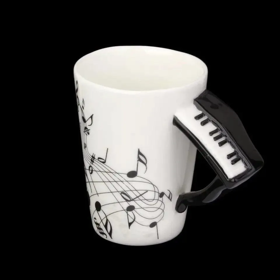 Music Themed Mug/Cup with Keyboard Handle