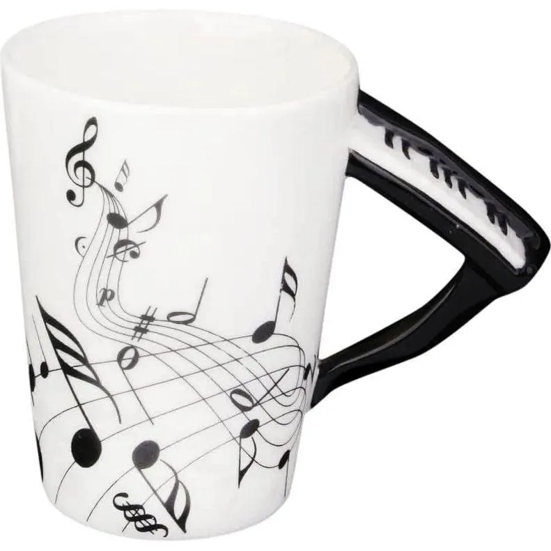 Music Themed Mug/Cup with Keyboard Handle