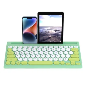 Mytrix Multi-Device Bluetooth Wireless Keyboard - Green, with Easy-Switch for Up to 4 Devices, Laptop, Windows, Mac, Chrome OS, Android, iPadOS