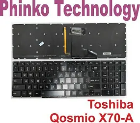 NEW Keyboard for Toshiba Qosmio X70-A X75-A Backlit Layer No Frame