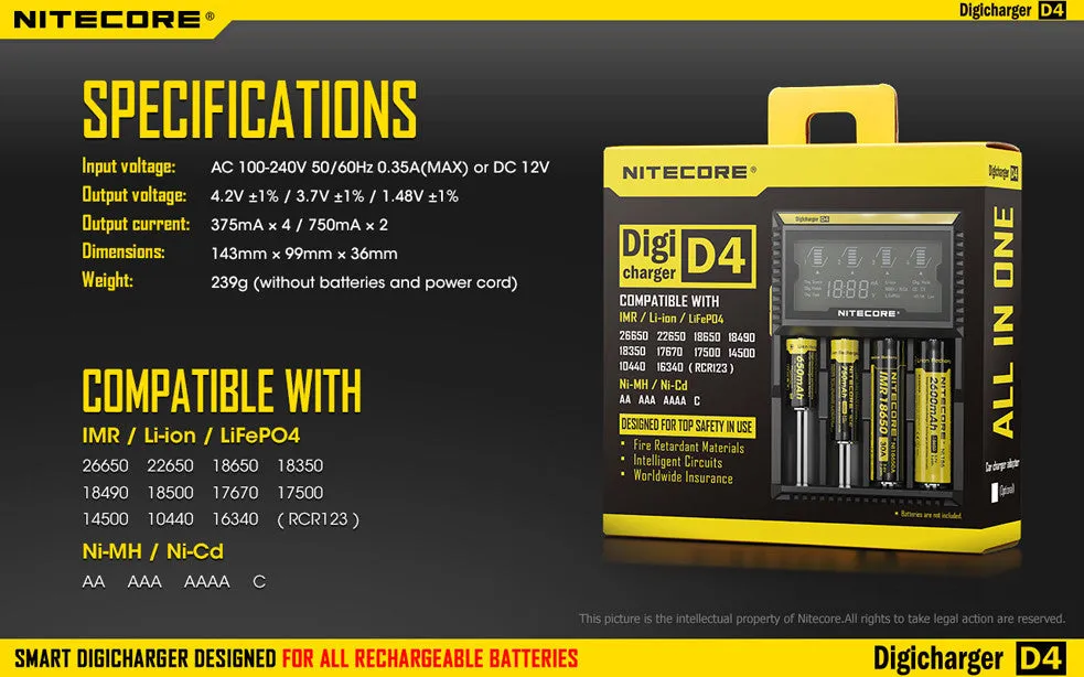 Nitecore D4 Digi charger