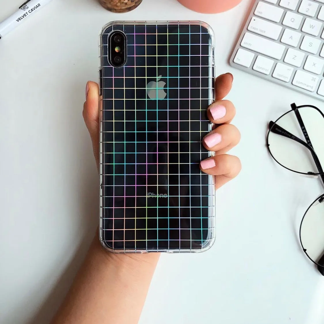 Off The Grid Holo iPhone Clear Case