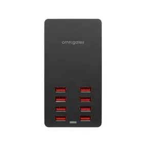 Omnigates Mach 8-Port USB Smart Charger, 5V/2.4A w. Smart IC