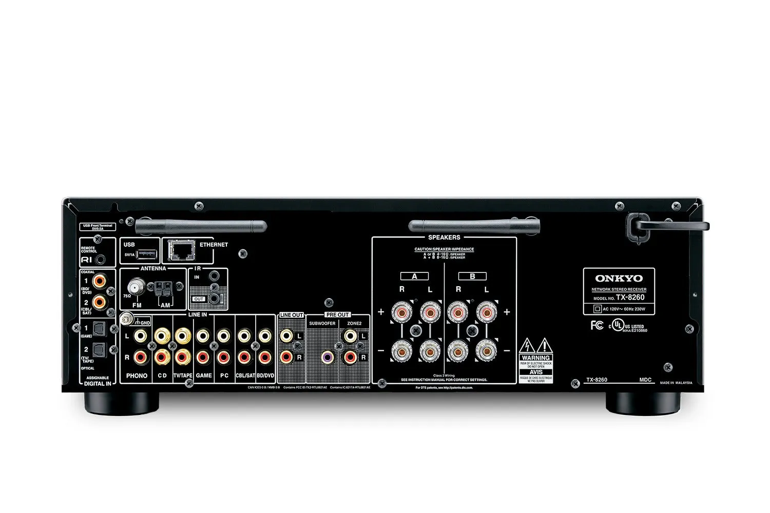 Onkyo TX-8260 Stereo Receiver with Bluetooth and Wifi