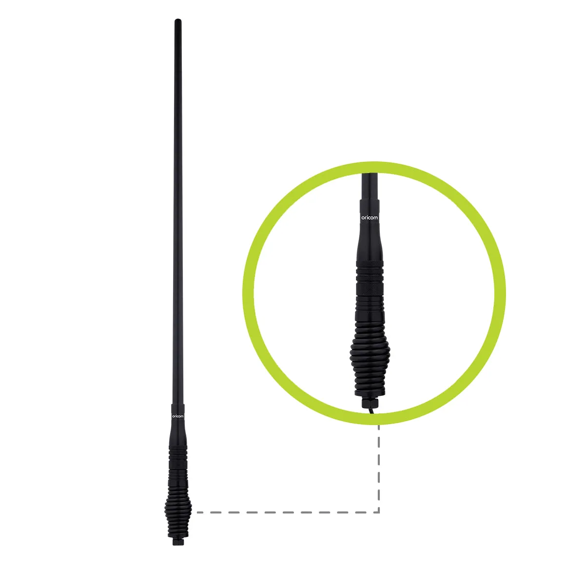 Oricom Dual Antenna 5 Watt UHF/CB, 6.5dBi and 3.5dBi UHF CB Antenna's and new Magnetic Mic Mount Bundle - UHF182XULT