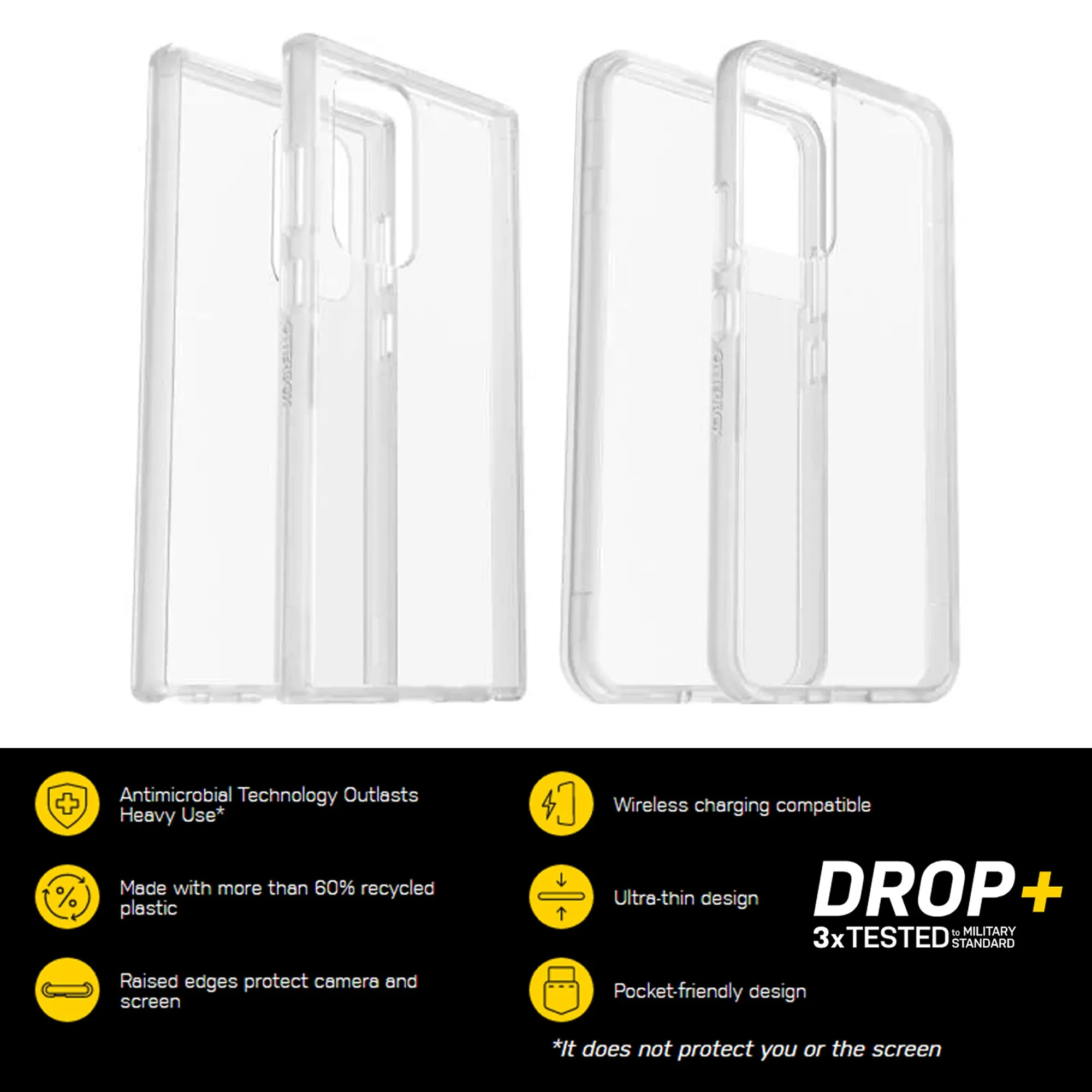 Otterbox React Series Case for Samsung Galaxy S22 Ultra ( with Screen Protector ) - Clear (Barcode: 840262362696 )