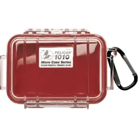 Pelican 1010 Micro Case (Clear Red with Colored Lining)