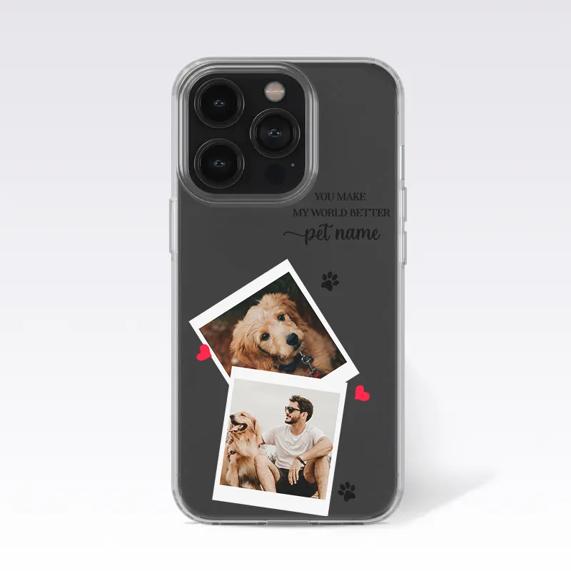 Pet Lover Custom Photo V2 Clear Silicon Case Cover