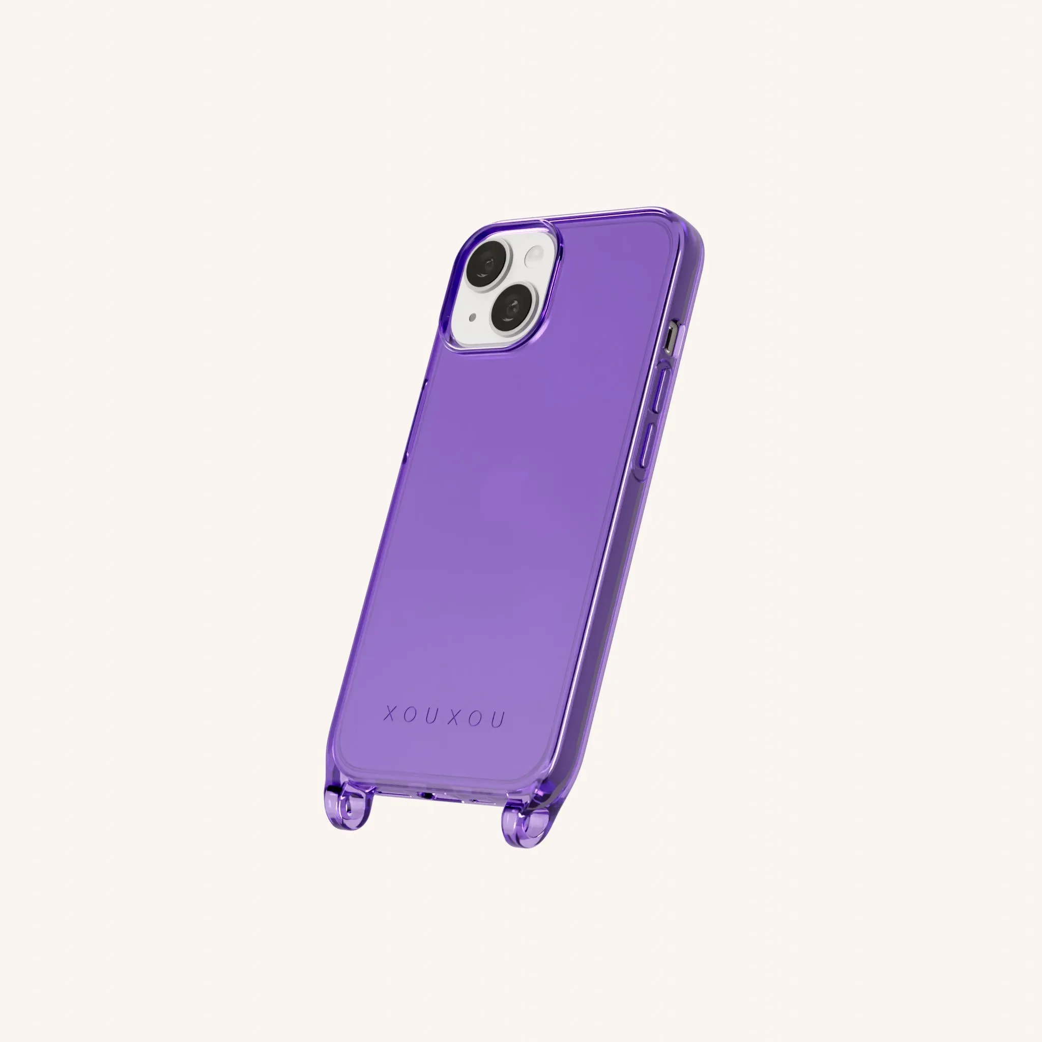 Phone Case with Eyelets in Purple Clear