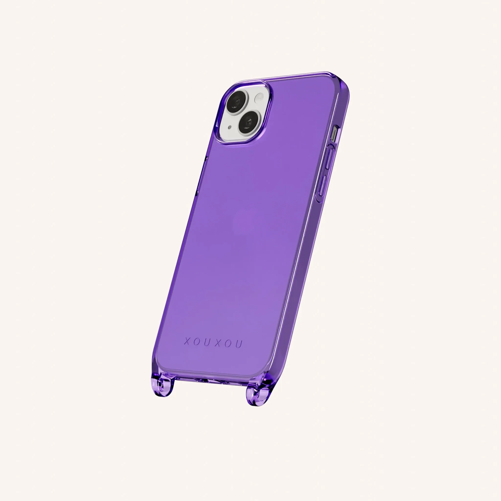 Phone Case with Eyelets in Purple Clear