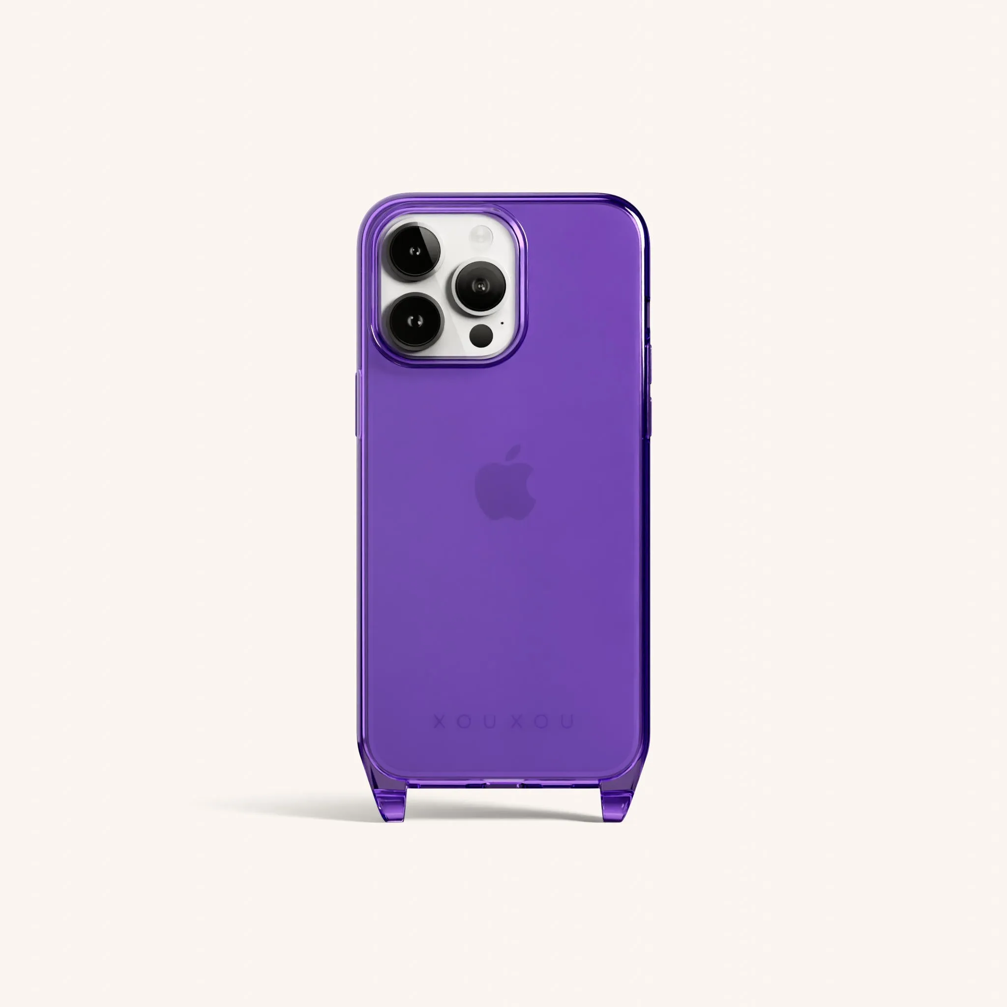 Phone Case with Eyelets in Purple Clear